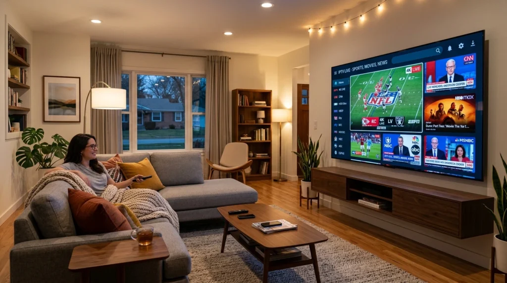 Best IPTV USA digital streaming network across United States map